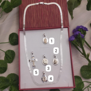 Cadena Chinesca en Plata 925 + Dije Religioso – Promoción Exclusiva