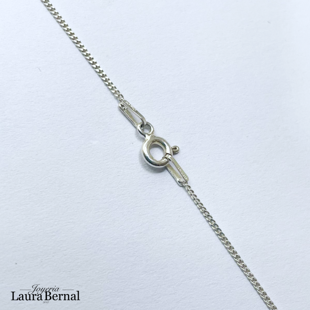 Cadena cubana 1.31 gr / 45 cm / 1 mm plata italiana - Imagen 2