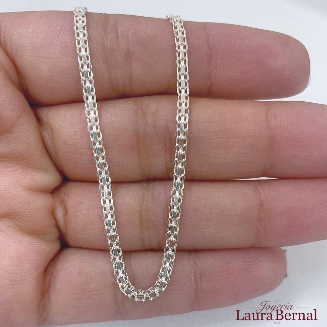 Cadena china 3.99 gr / 50 cm / 2 mm plata italiana - Imagen 3
