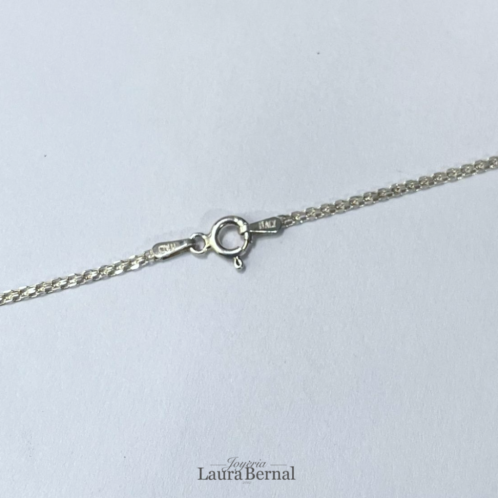 Cadena china 2.40 gr / 50 cm / 1 mm plata italiana - Imagen 2
