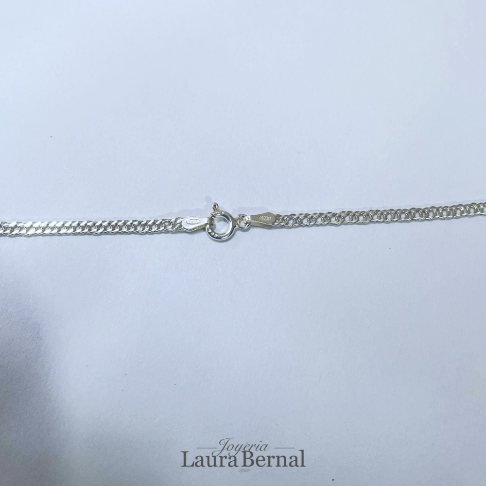 Cadena cubana 4.17 gr / 50 cm / 2 mm plata italiana - Imagen 2
