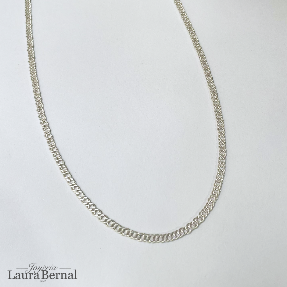 Cadena cubana 4.17 gr / 50 cm / 2 mm plata italiana