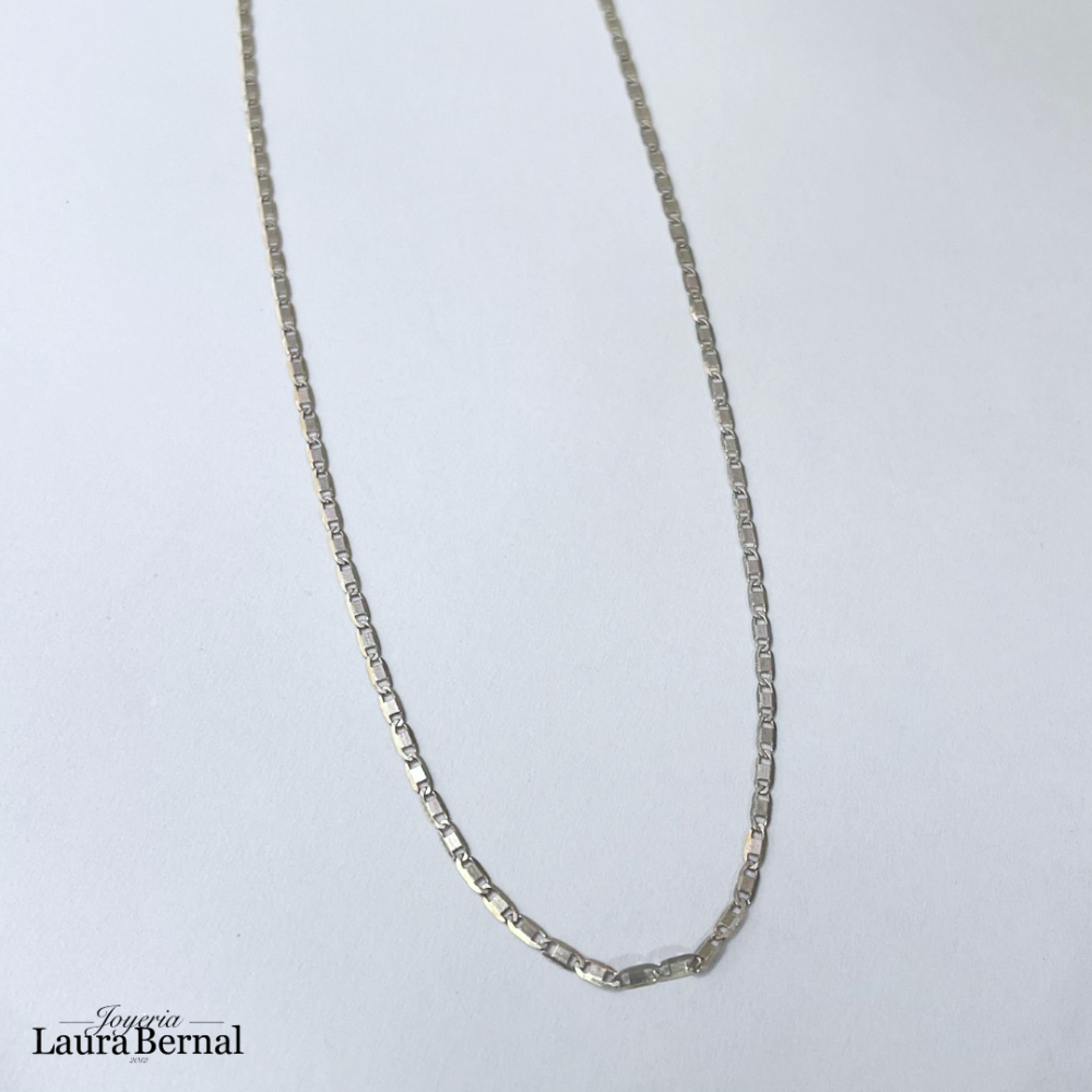 Cadena escalera 2.3 gr / 50 cm / 1 mm plata italiana