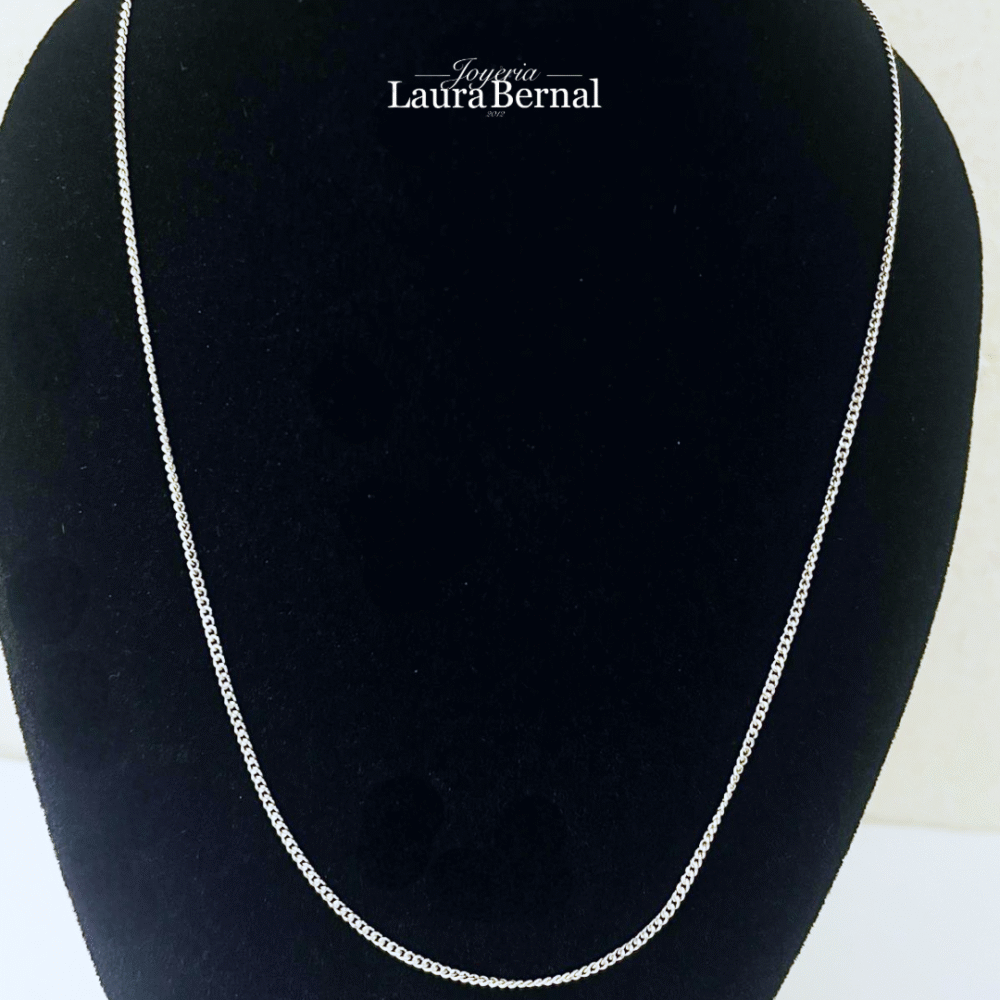 Cadena cubana 1.31 gr / 45 cm / 1 mm plata italiana - Imagen 4