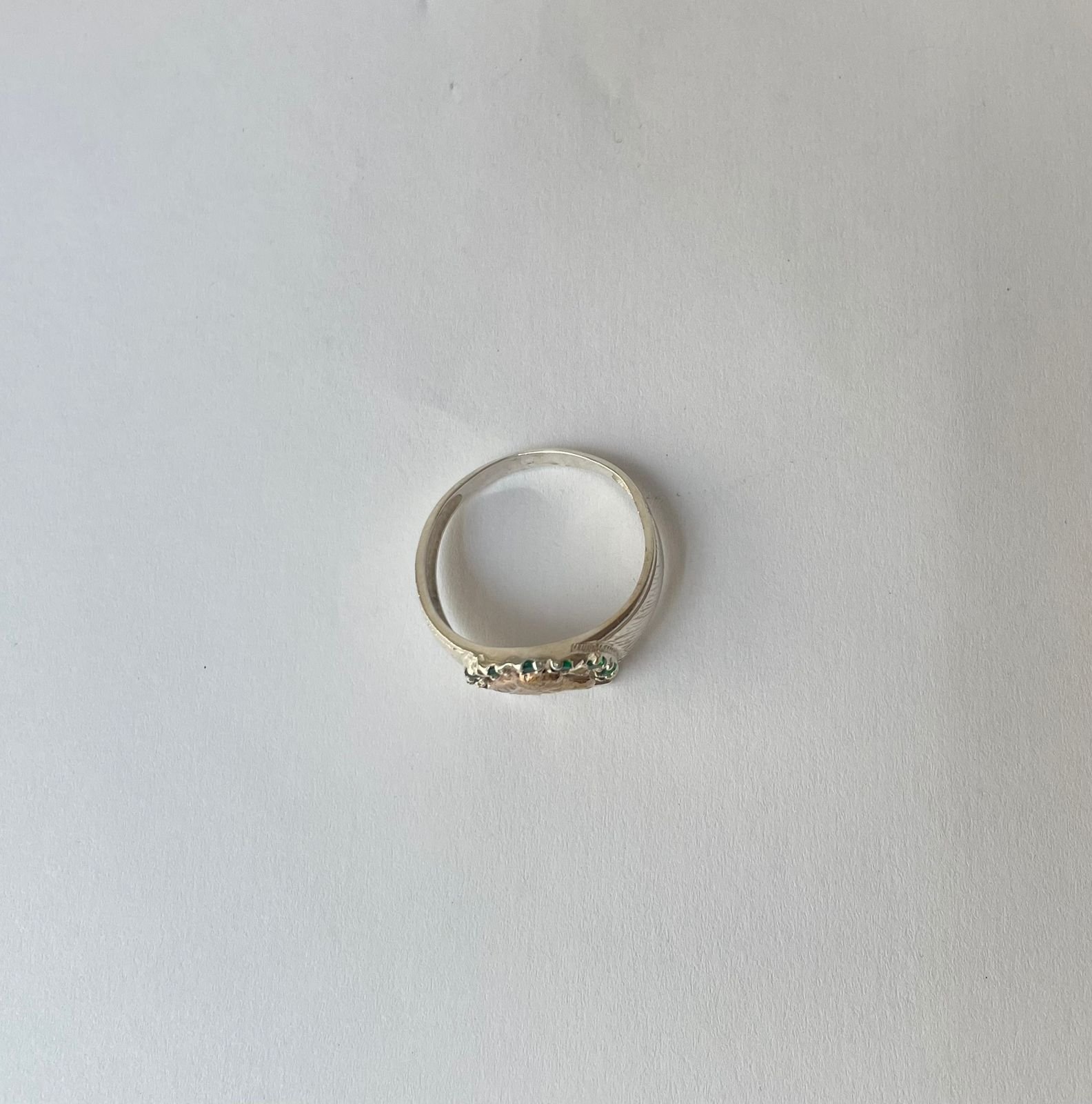 Anillo caballo 4.15 gr / T9 1/2 / circones blancos punteado - Imagen 3