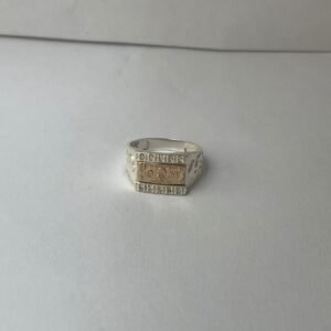 Anillo dólar 3.99 gr / T10 / circones blancos punteado plata italiana