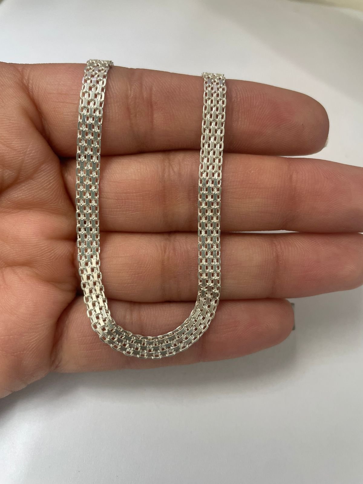 Cadena China 8.50 gr / 50 cm / 5 mm plata italiana - Imagen 3