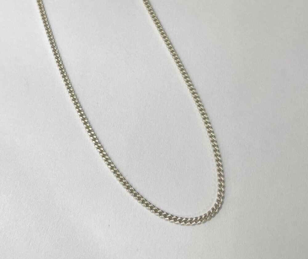 Cadena cubana 5.36 gr / 45 cm / 1.5 mm plata italiana