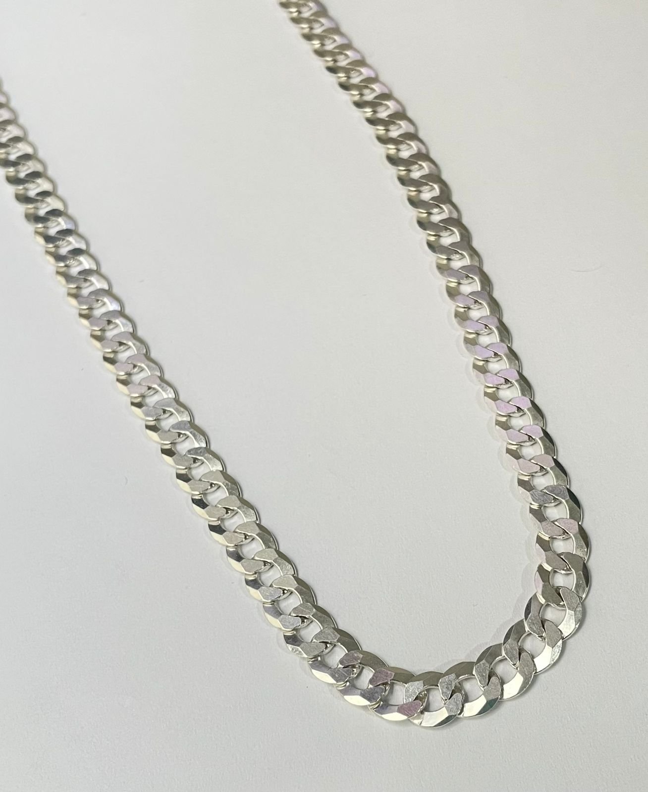 Cadena cubana 33.01 gr / 60 cm / 7 mm plata italiana