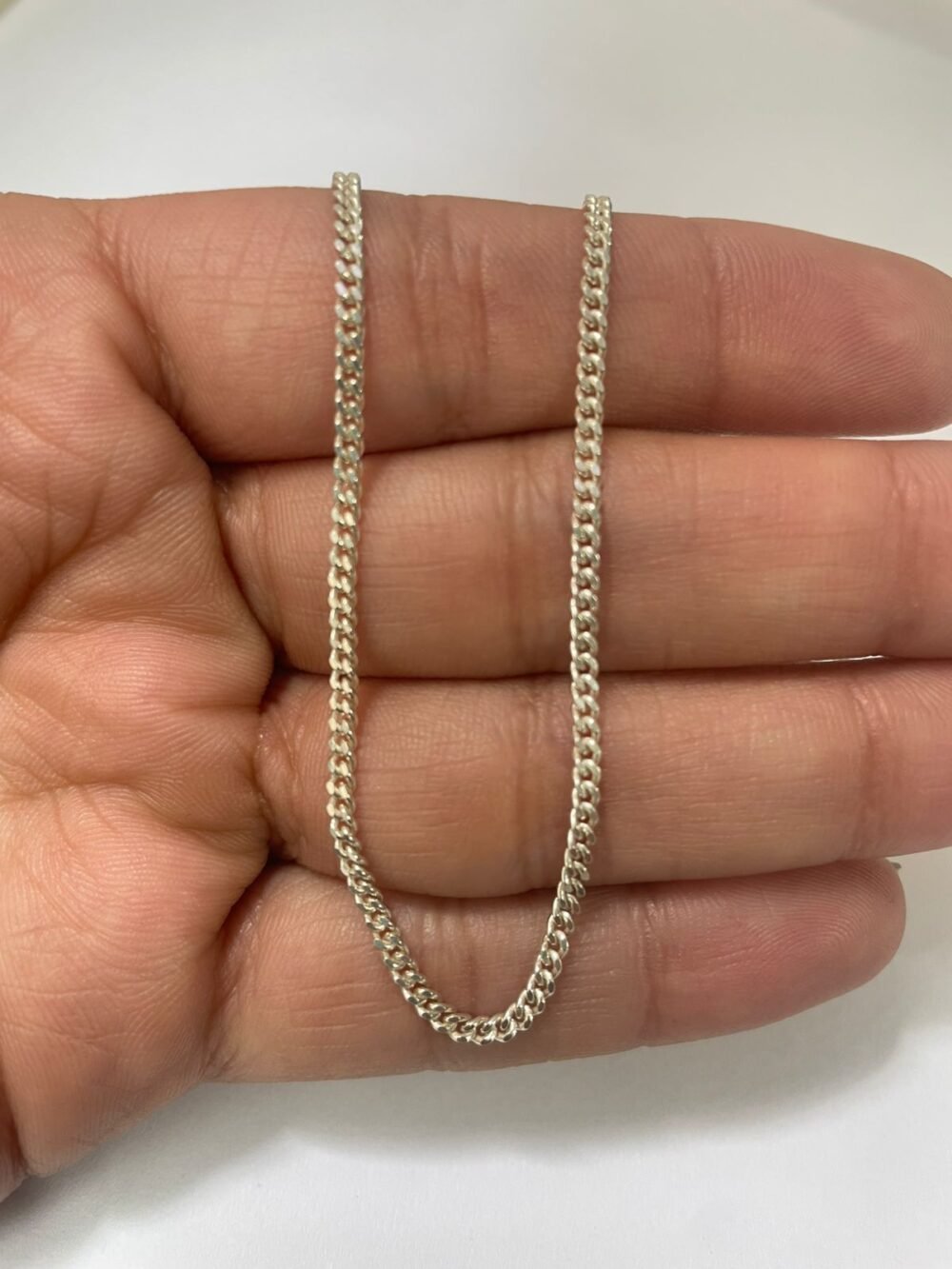Cadena cubana 5.36 gr / 45 cm / 1.5 mm plata italiana - Imagen 3
