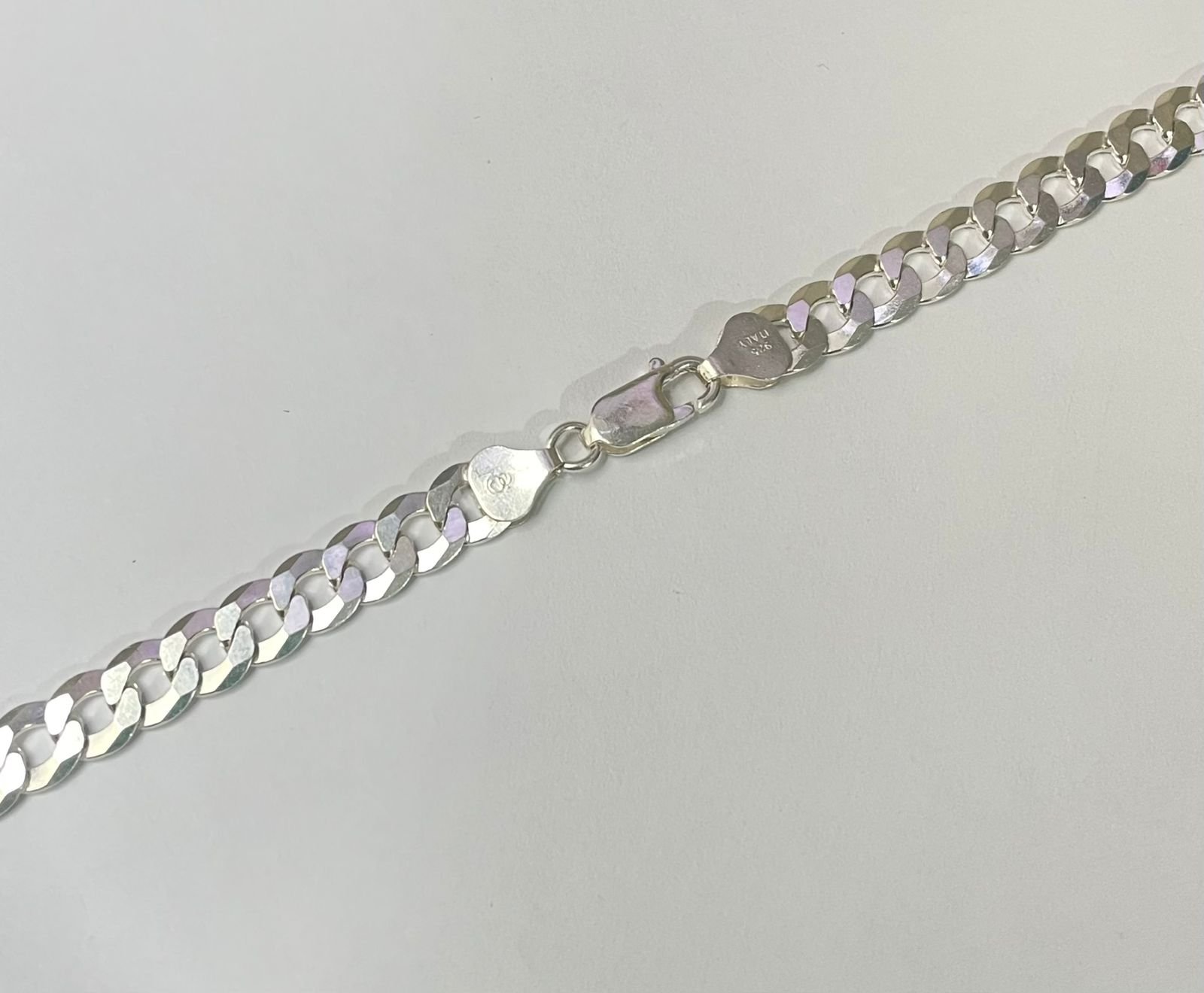 Cadena cubana 33.01 gr / 60 cm / 7 mm plata italiana - Imagen 2