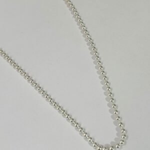 Cadena militar 10 gr / 55 cm / 2 mm plata italiana