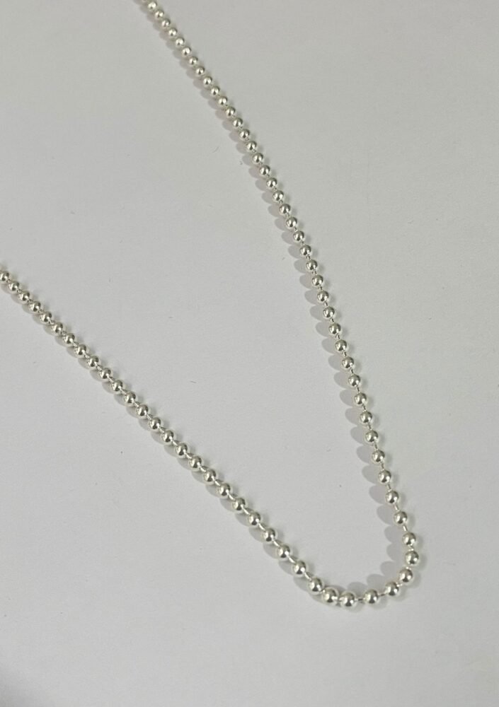 Cadena militar 10 gr / 55 cm / 2 mm plata italiana