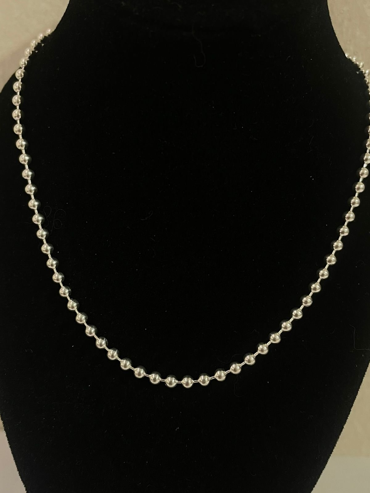 Cadena militar 10 gr / 55 cm / 2 mm plata italiana - Imagen 4