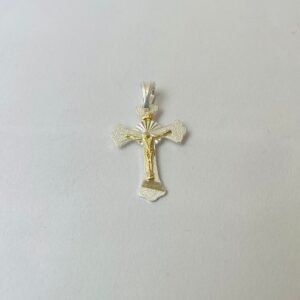 Dije cruz 2.51 gr / 4 cm / plata italiana + oro laminado