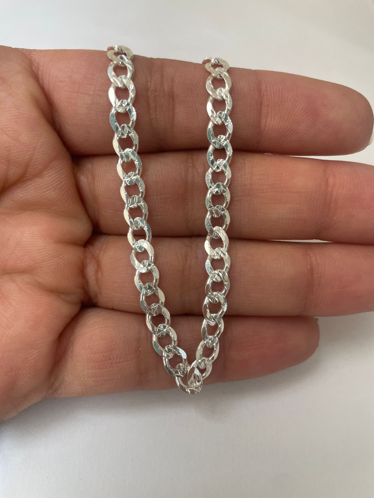 Cadena cubana 13.53 gr / 60 cm / 5 mm plata italiana - Imagen 3