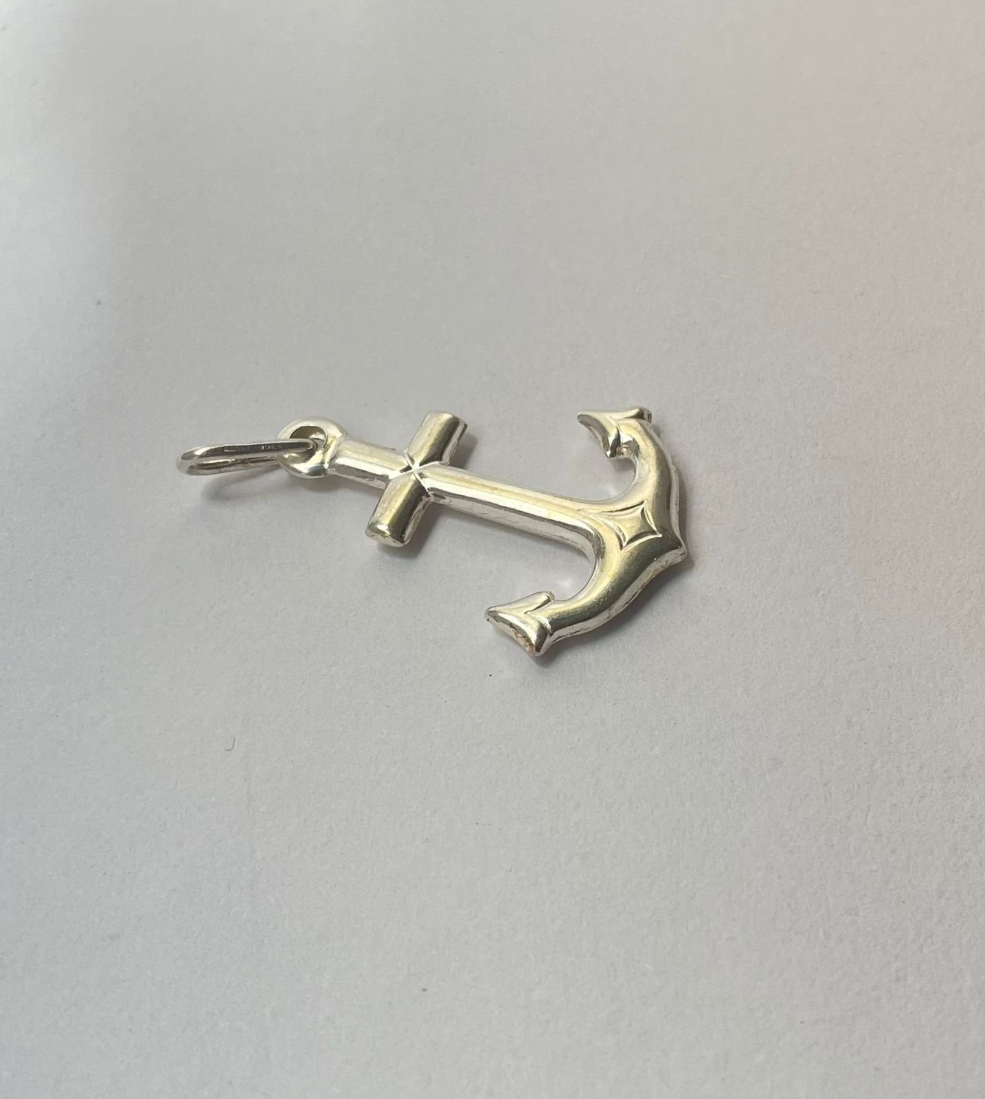 Dije ancla 3.16 gr / 4.5 cm / plata italiana - Imagen 2