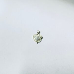 Dije corazón circones cojín 1.65 gr / 2 cm / plata italiana