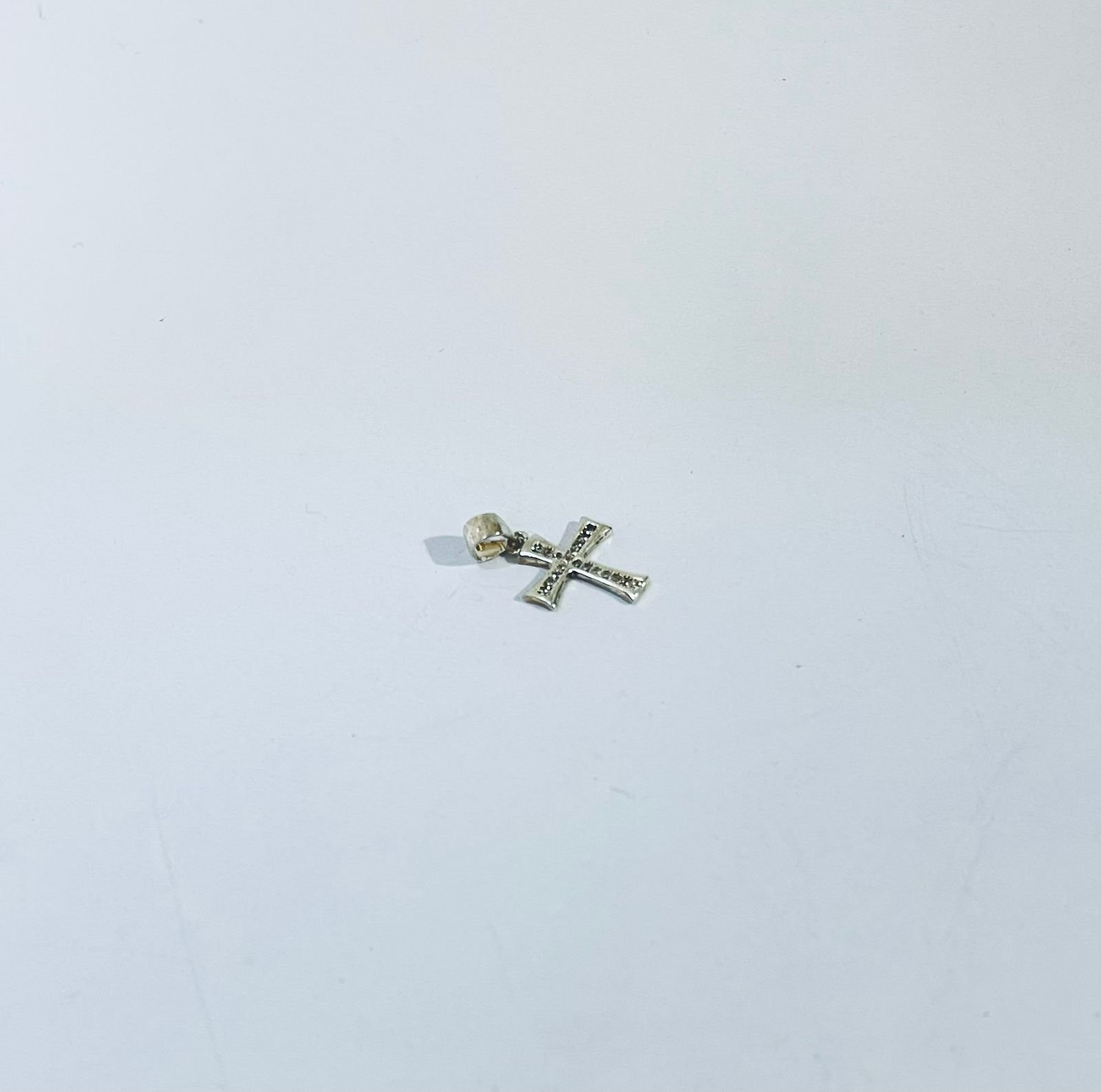 Dije cruz circones 0.70 gr / 2 cm / plata italiana - Imagen 2