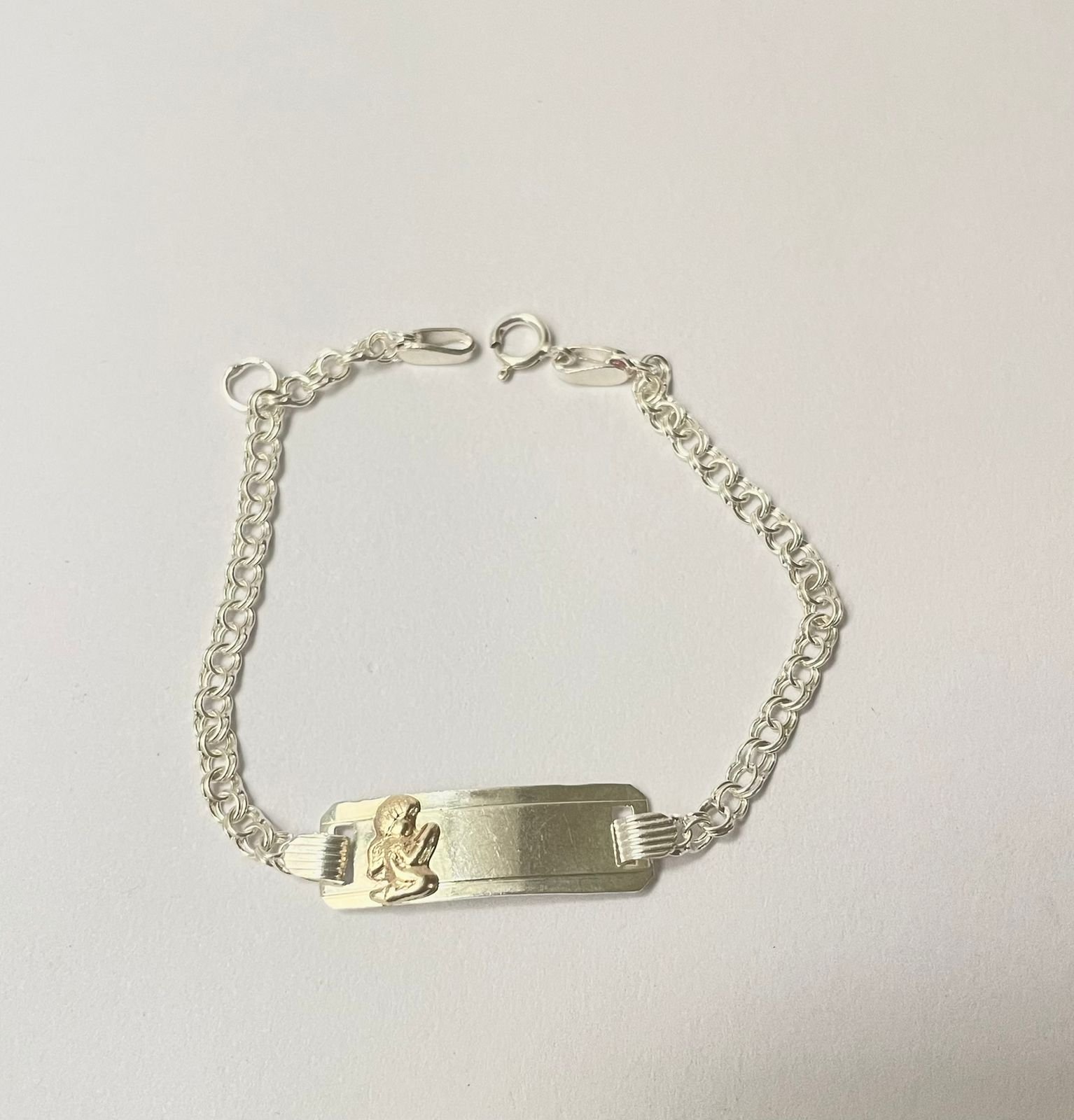 Esclava ángel 2.62 gr / 15 cm / 3 mm plata italiana