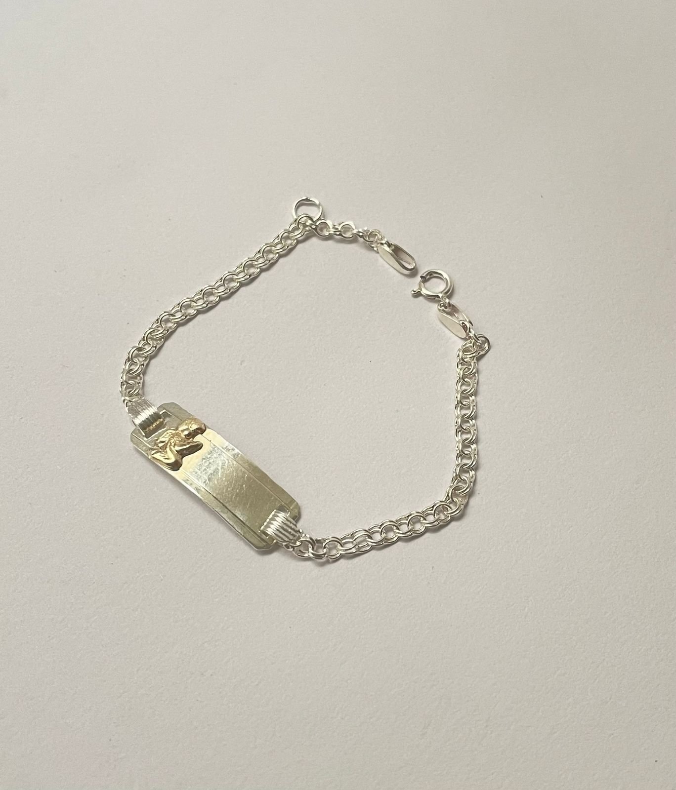 Esclava ángel 2.62 gr / 15 cm / 3 mm plata italiana - Imagen 2