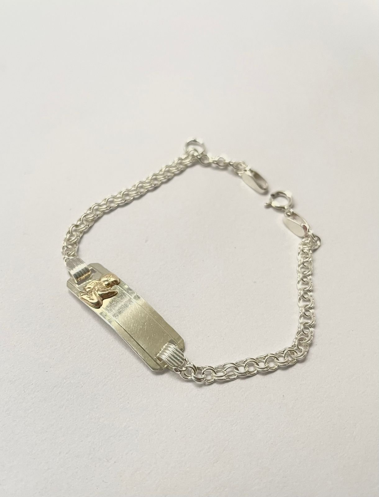 Esclava ángel 2.62 gr / 15 cm / 3 mm plata italiana - Imagen 3