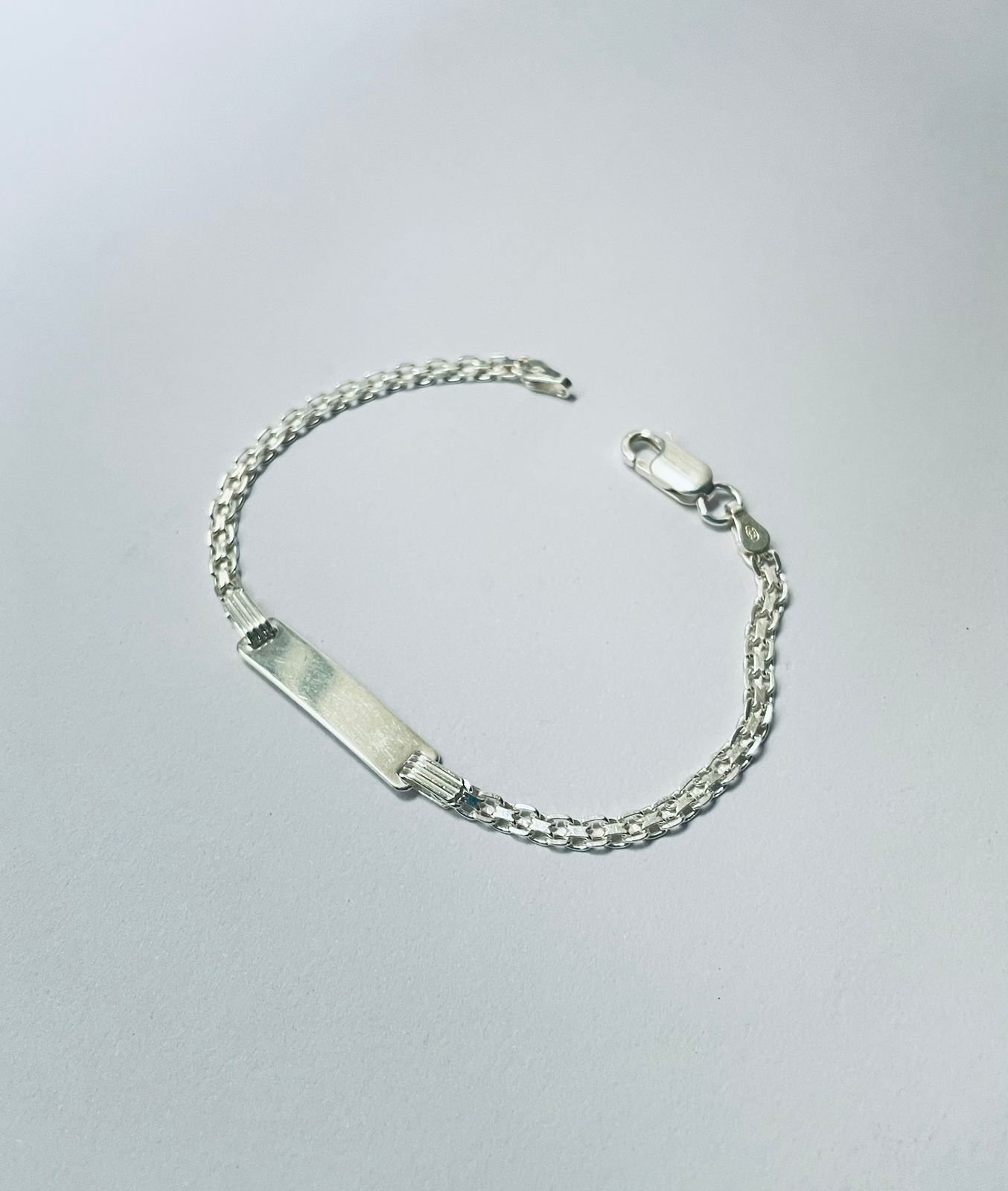 Esclava china 3.24 gr / 16.5 cm / 3 mm plata italiana - Imagen 3