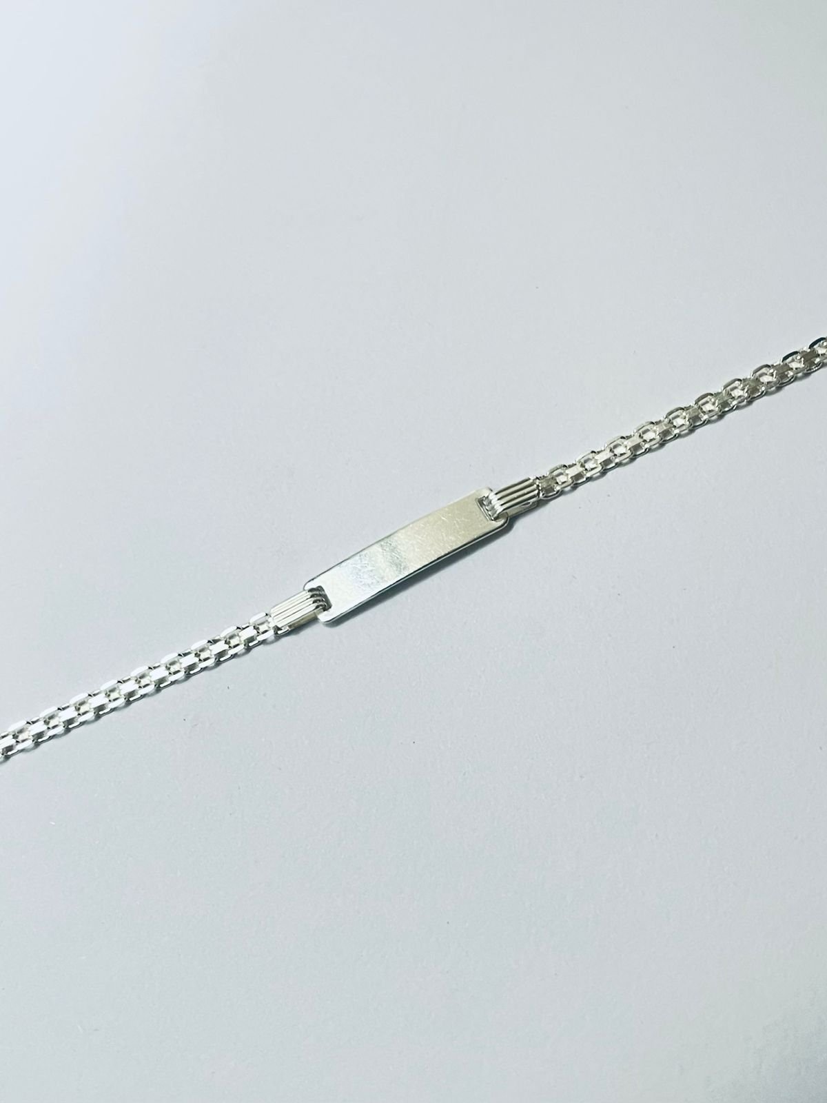 Esclava china 3.24 gr / 16.5 cm / 3 mm plata italiana - Imagen 2