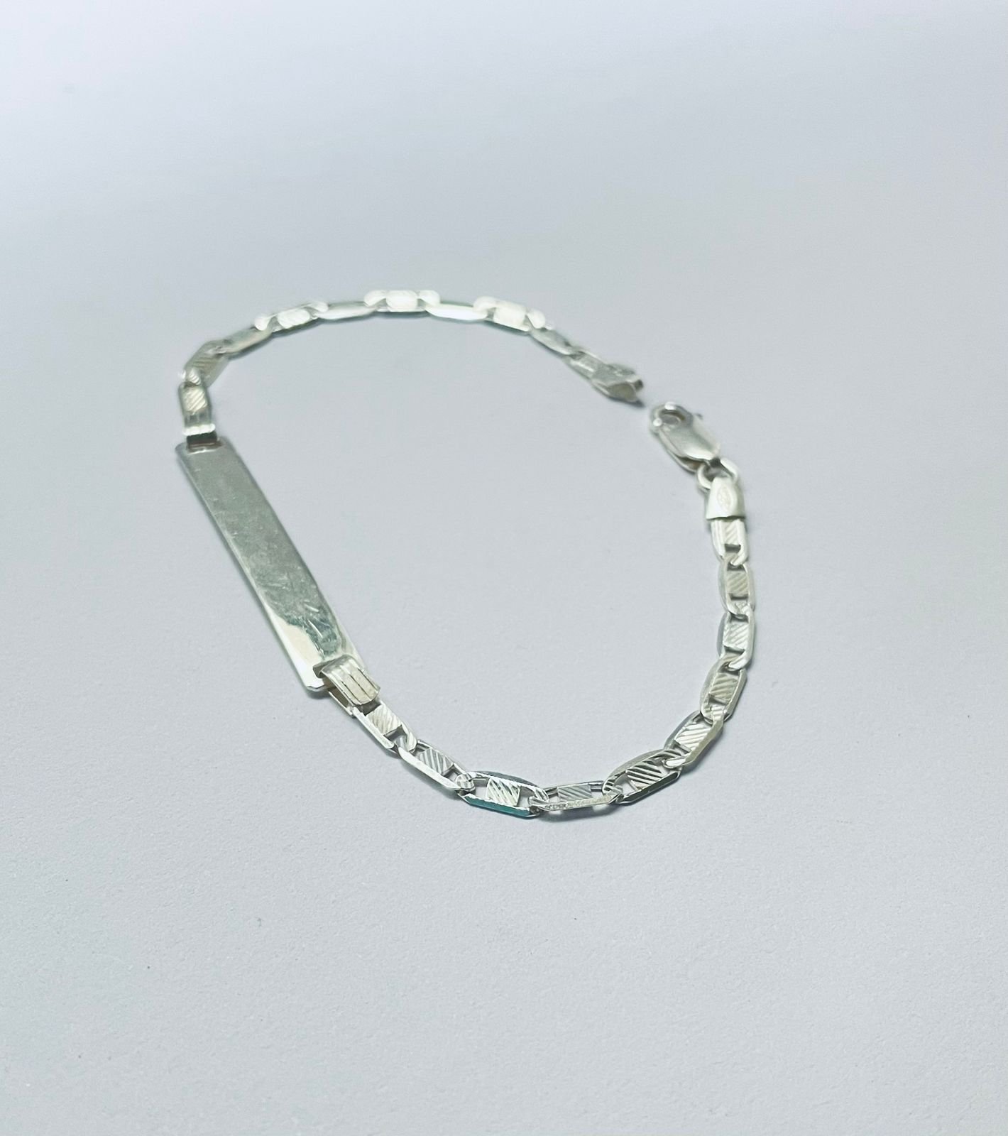 Esclava escalera 3.95 gr / 19.5 cm / 3 mm plata italiana - Imagen 3