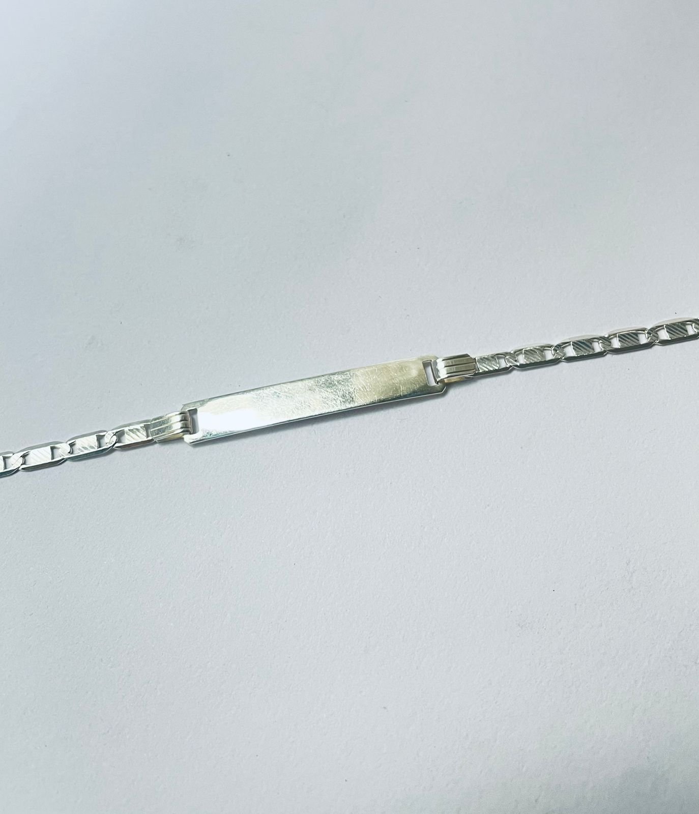 Esclava escalera 3.95 gr / 19.5 cm / 3 mm plata italiana - Imagen 2