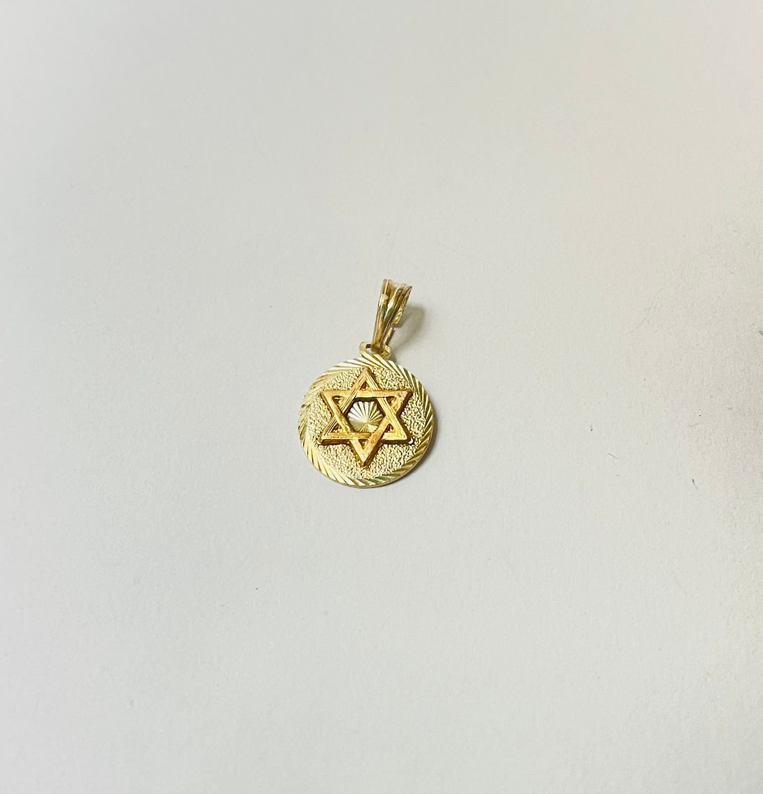 Dije estrella de David 2.18 gr / 2.5 cm / plata italiana + oro laminado