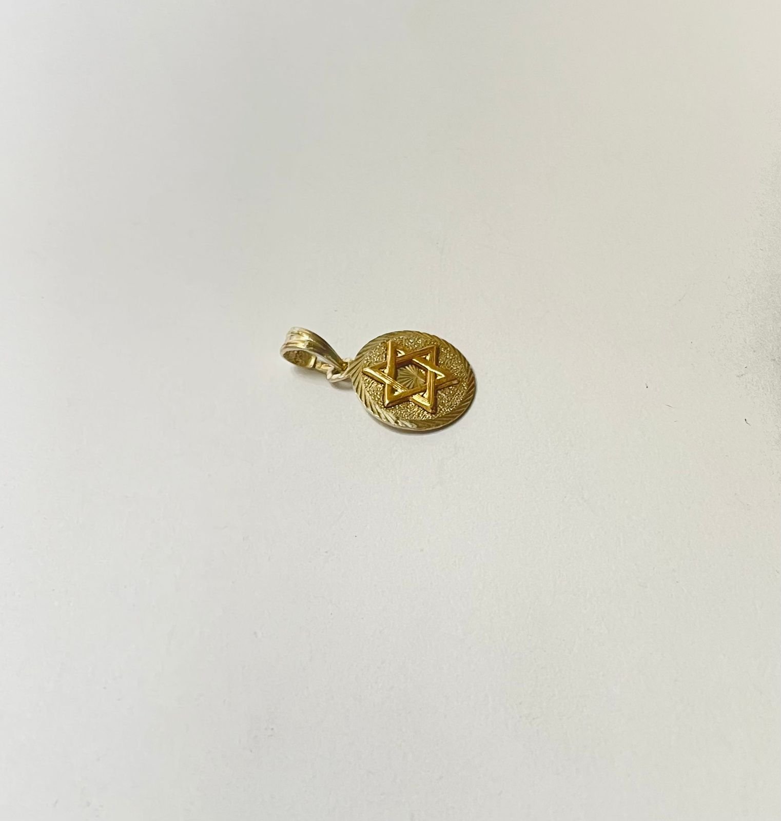 Dije estrella de David 2.18 gr / 2.5 cm / plata italiana + oro laminado - Imagen 2