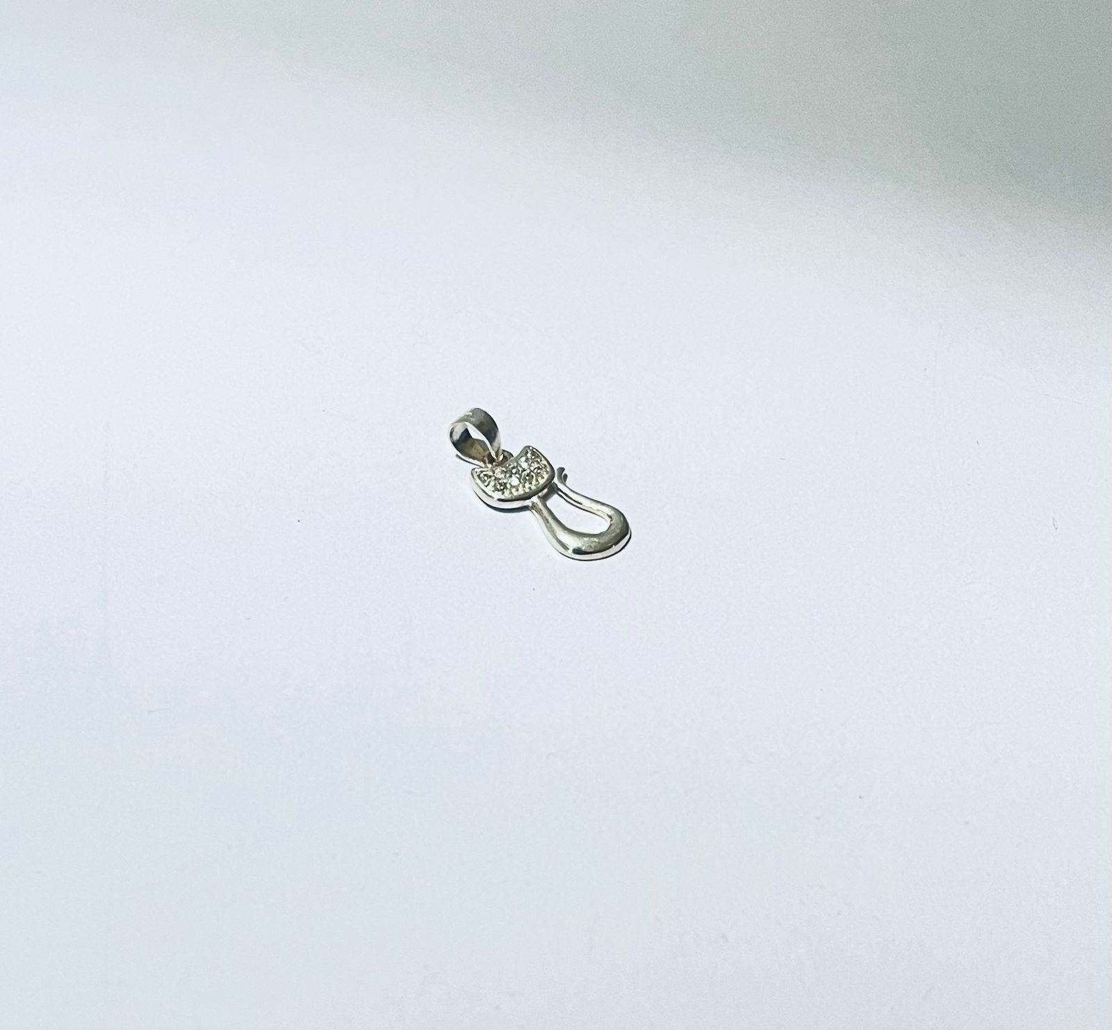 Dije gato circones 0.70 gr / 2 cm / plata italiana - Imagen 2