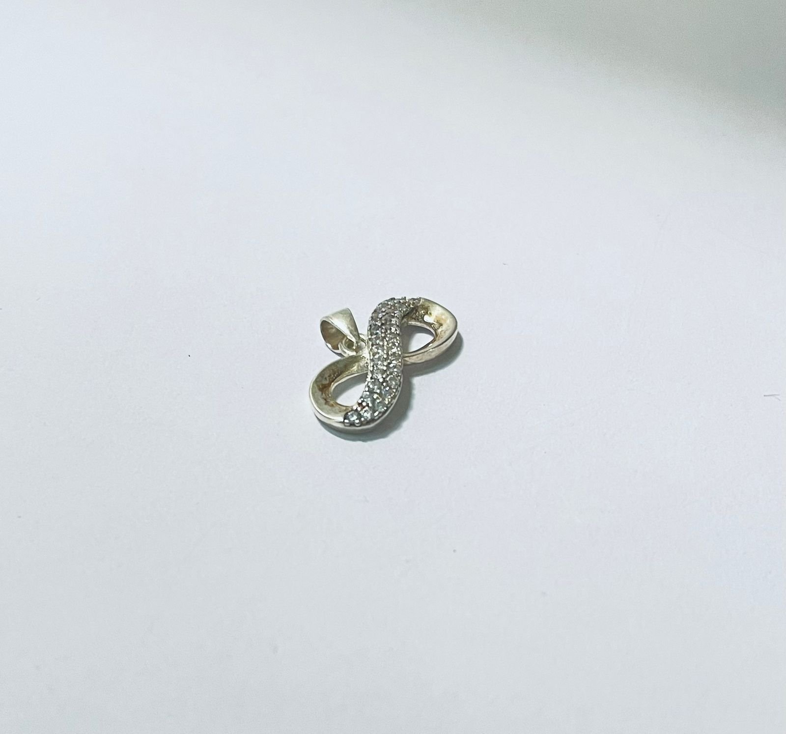 Dije infinito circones 1.62 gr / 1 cm / plata italiana - Imagen 2
