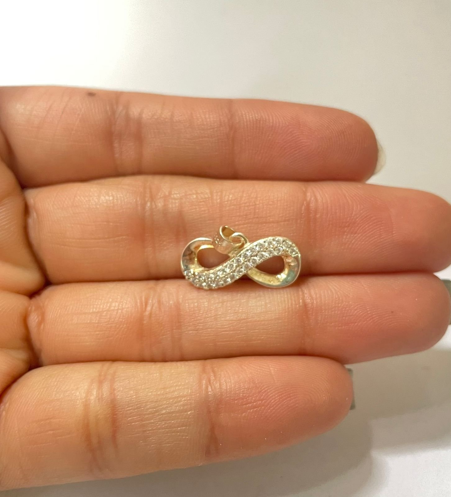 Dije infinito circones 1.62 gr / 1 cm / plata italiana - Imagen 3