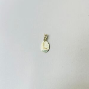 Dije letra L 1.25 gr / 2.5 cm / plata italiana + oro laminado