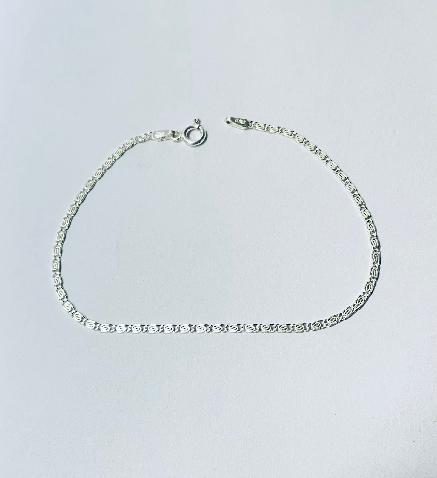 Pulsera especial 1.57 gr / 19 cm / 1 mm plata italiana