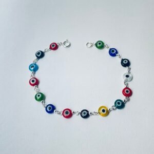 Pulsera ojo turco 3.84 gr / 19 cm / 5 mm plata italiana