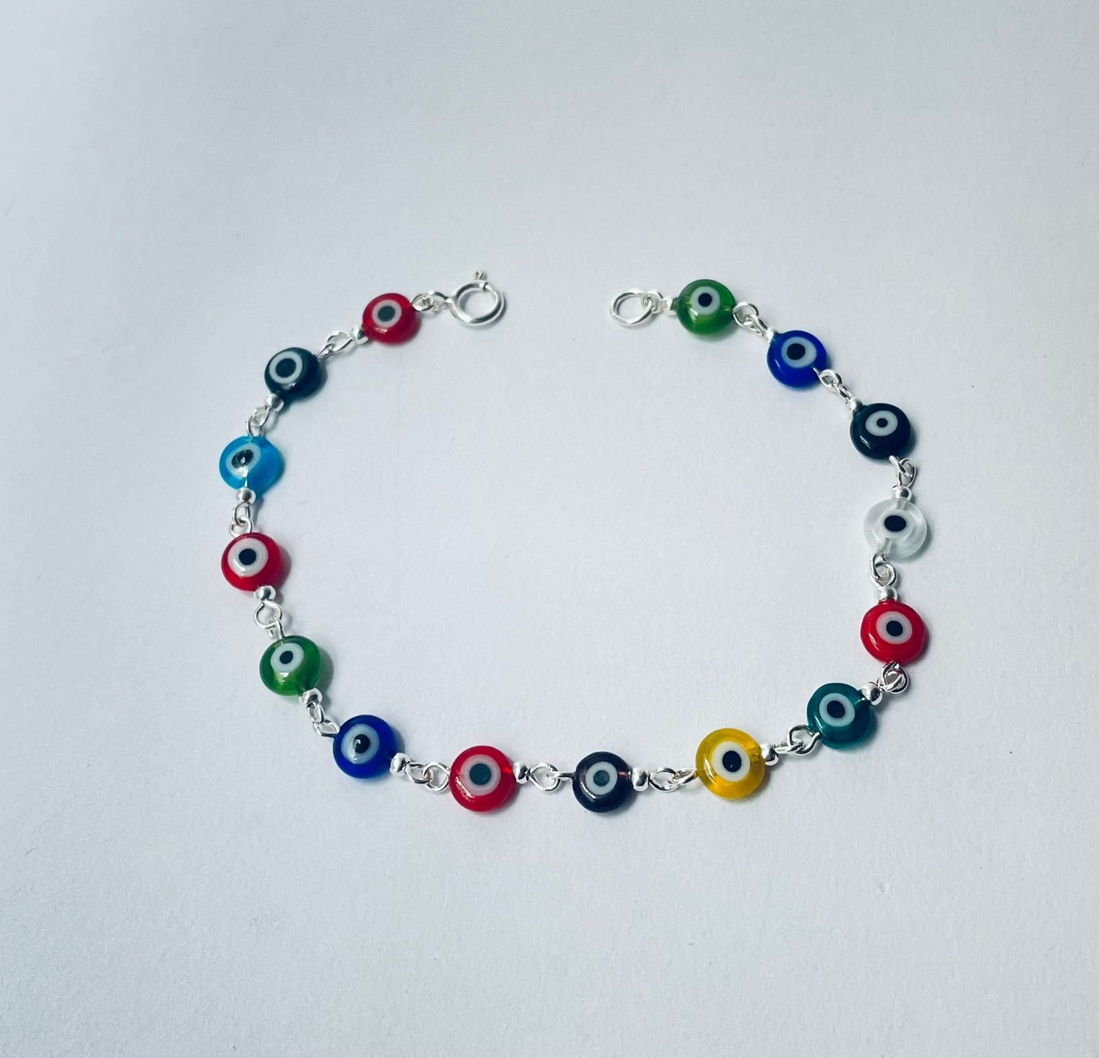 Pulsera ojo turco 3.84 gr / 19 cm / 5 mm plata italiana