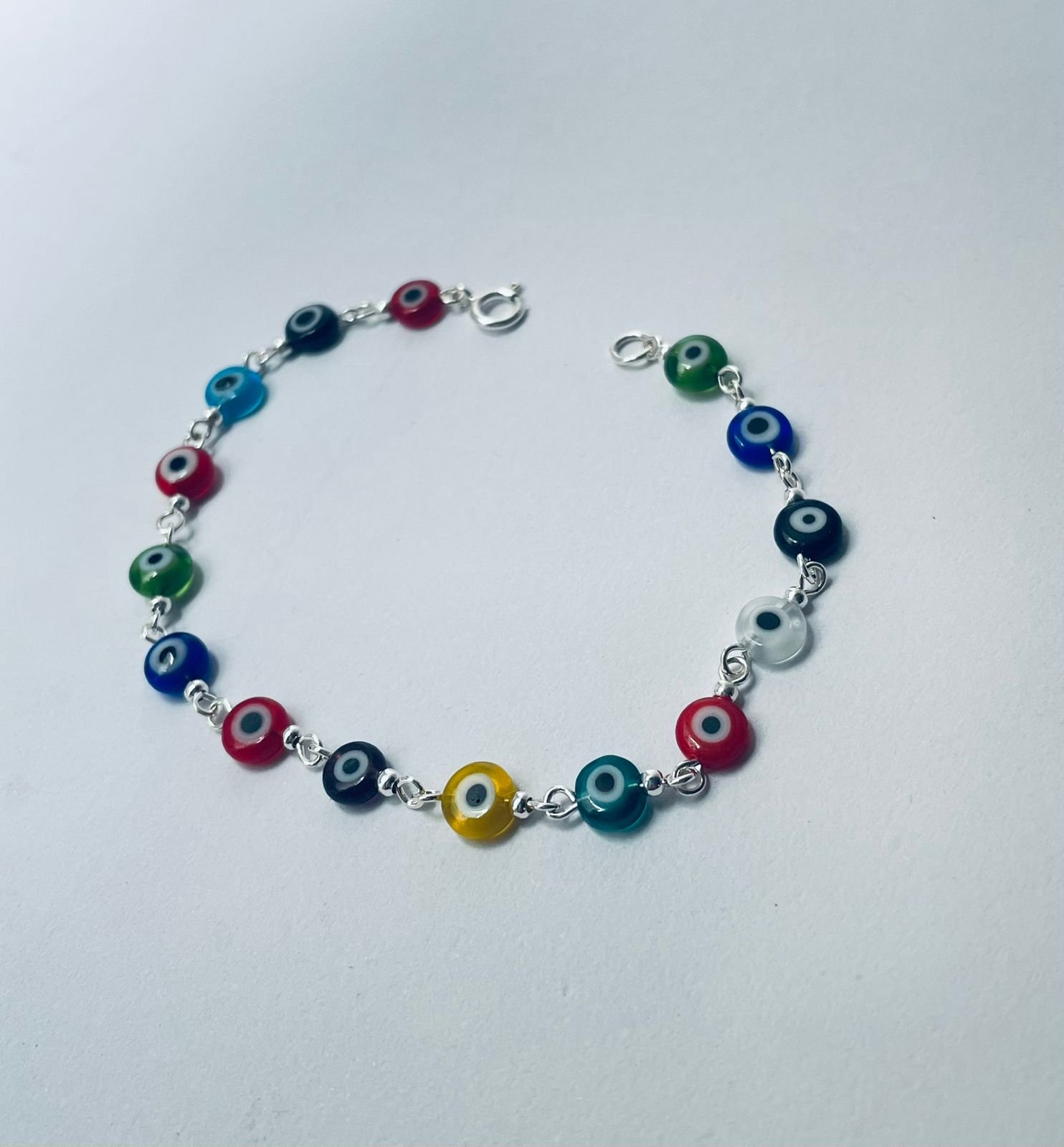 Pulsera ojo turco 3.84 gr / 19 cm / 5 mm plata italiana - Imagen 2