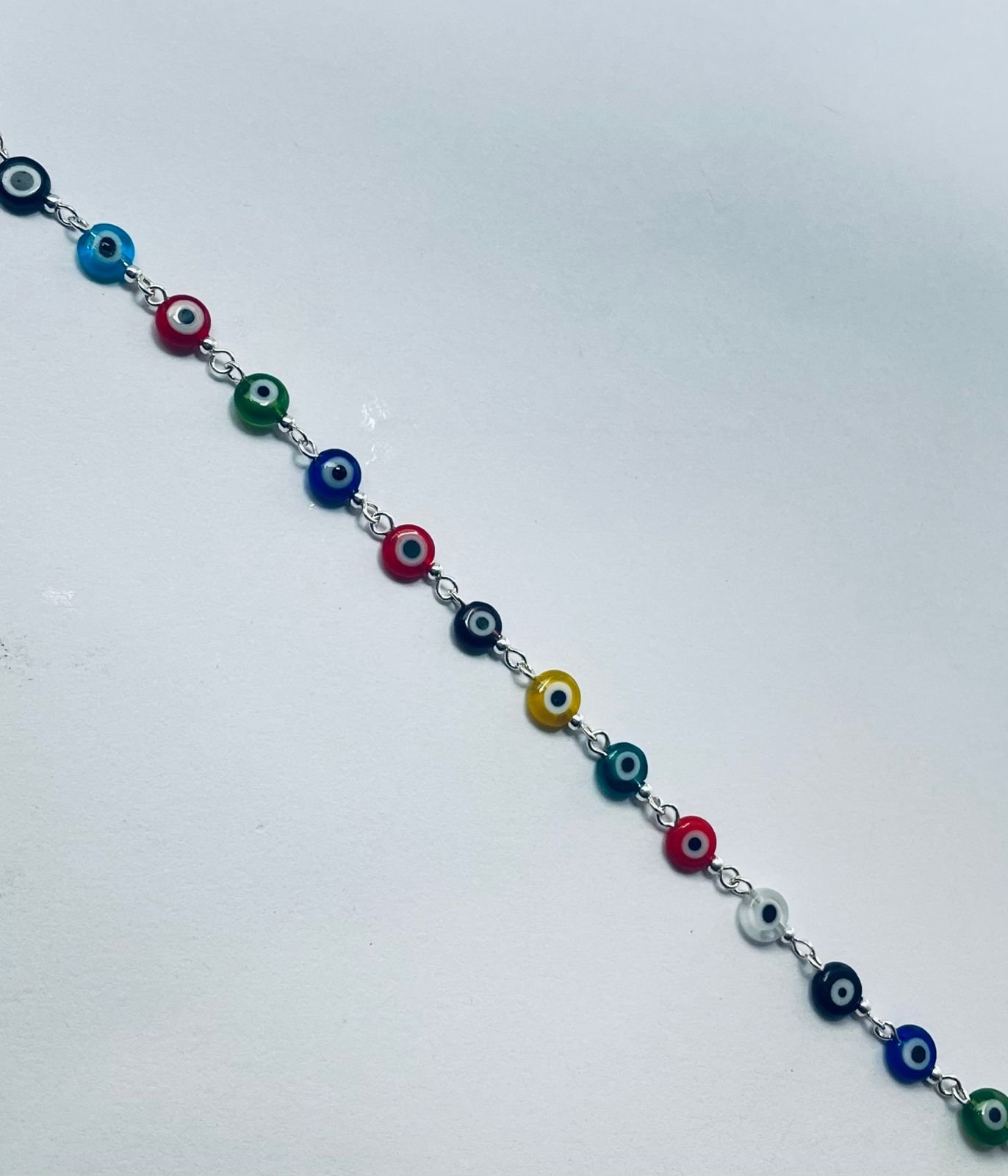 Pulsera ojo turco 3.84 gr / 19 cm / 5 mm plata italiana - Imagen 3