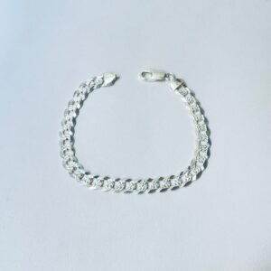 Pulso cubano 12.57 gr / 21 cm / 7 mm plata italiana