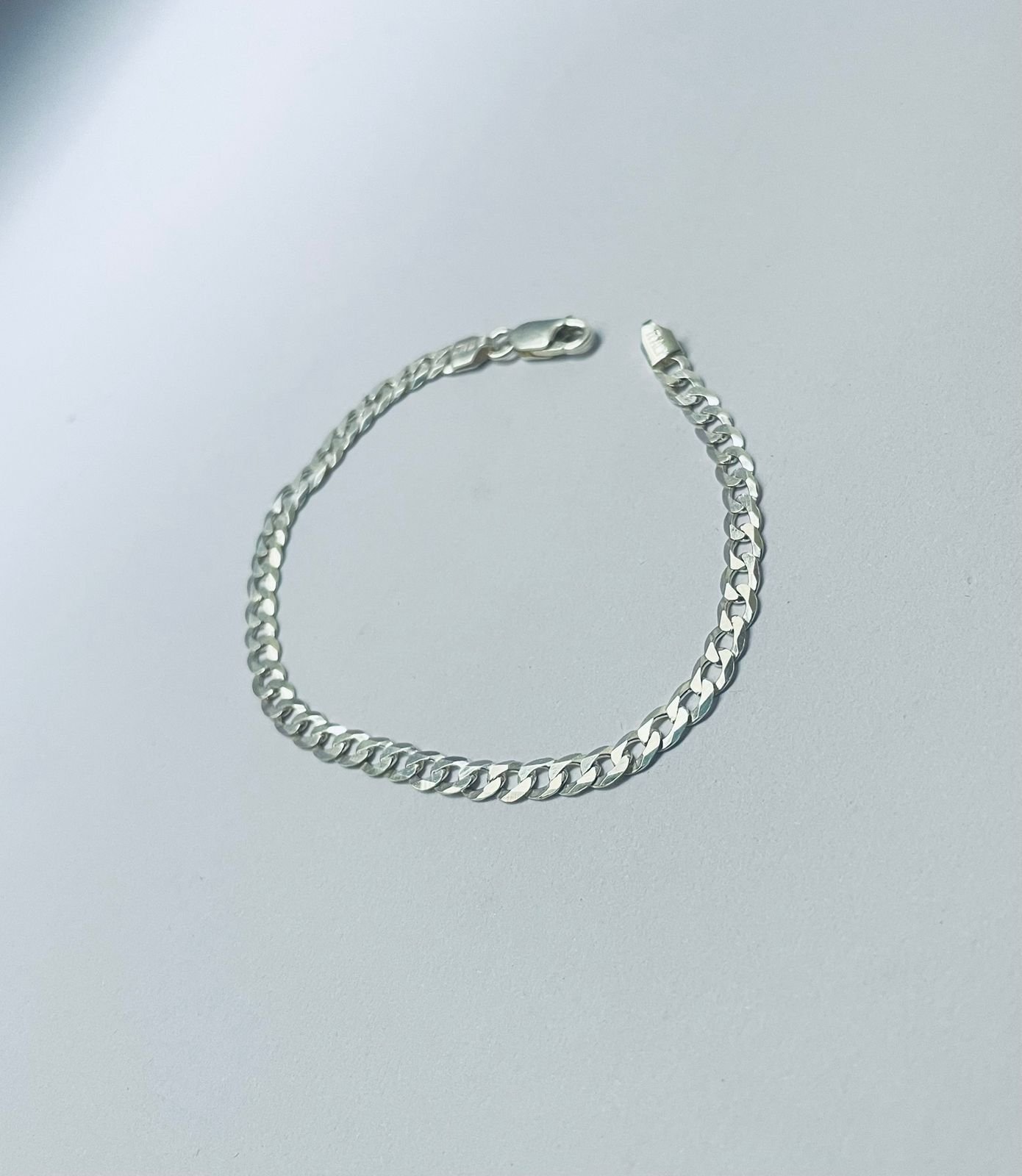 Pulso cubano 3.64 gr / 19 cm / 4 mm plata italiana - Imagen 3