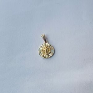 Dije San Benito 2.73 gr / 3 cm / plata italiana + oro laminado