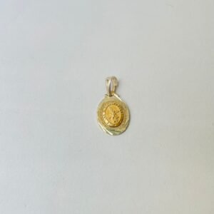 Dije San Miguel Arcángel 2.37 gr / 3 cm / plata italiana + oro laminado