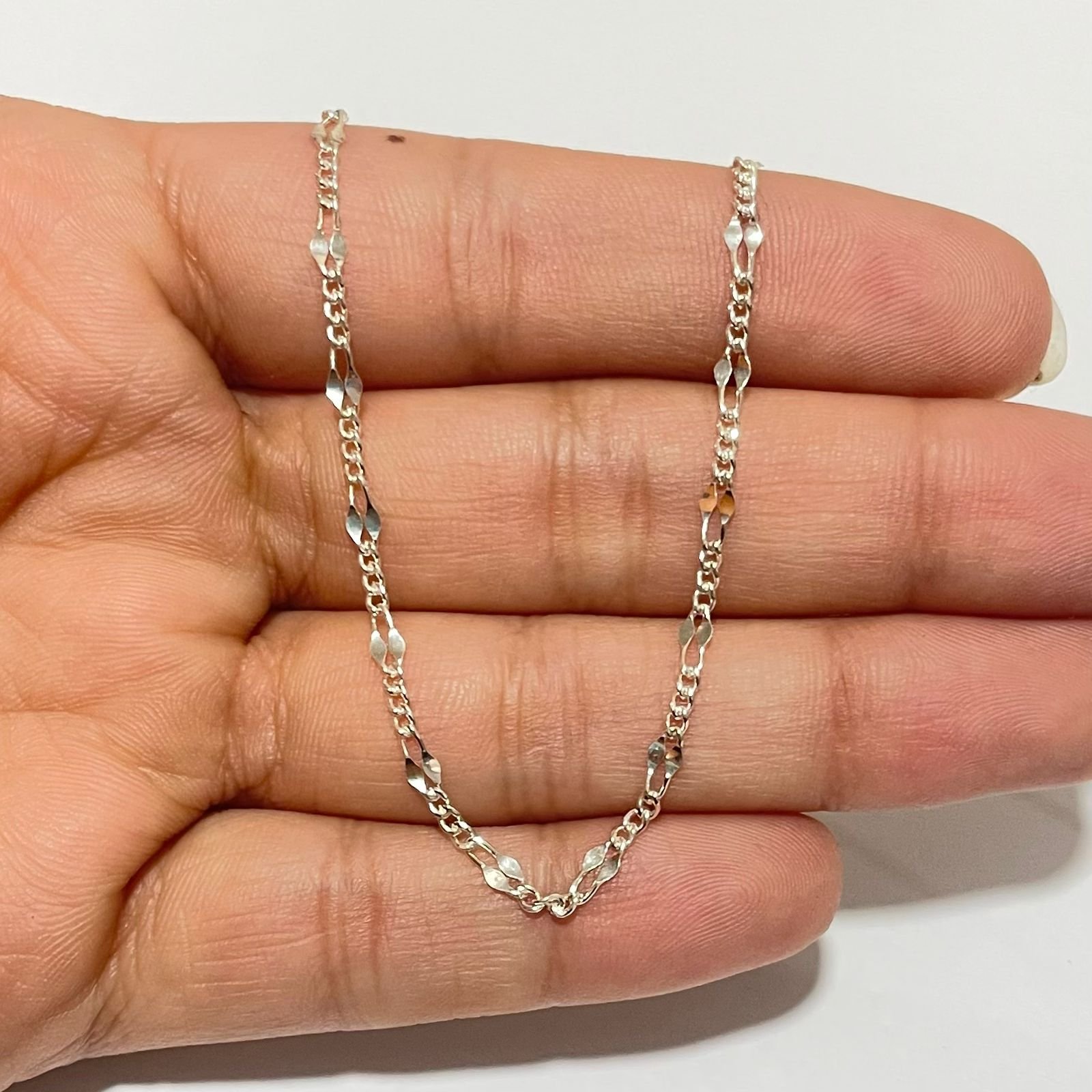 Cadena Cartier 2.71 gr / 50 cm / 1 mm plata italiana - Imagen 3