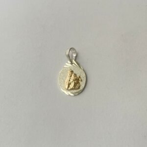 Dije virgen del Carmen 2.38 gr / 3 cm / plata italiana + oro laminado